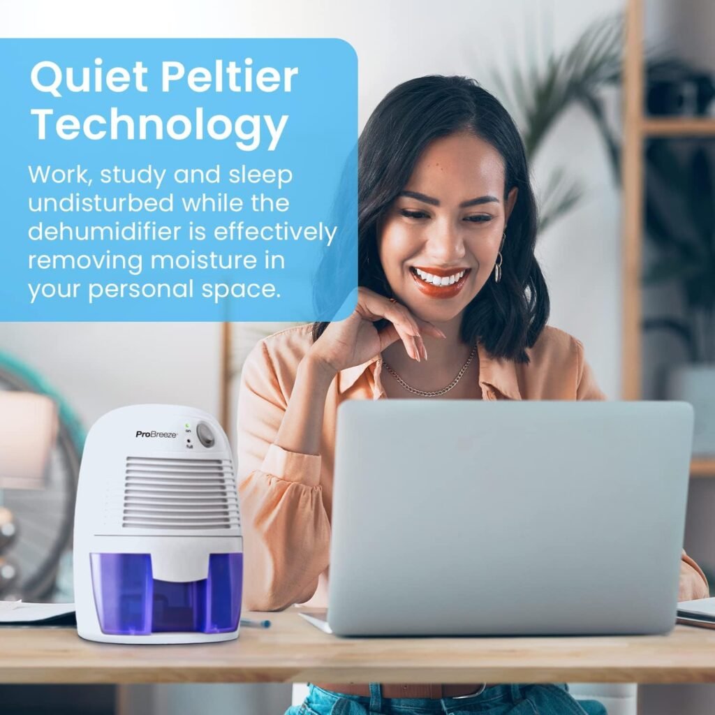 Pro Breeze Dehumidifiers for Home,215sqft Small Dehumidifiers for Room,16oz Tank Portable Closet Dehumidifier Removes Humidity Mini Small Dehumidifier for Bathroom Dehumidifier for Bedroom RV Basement