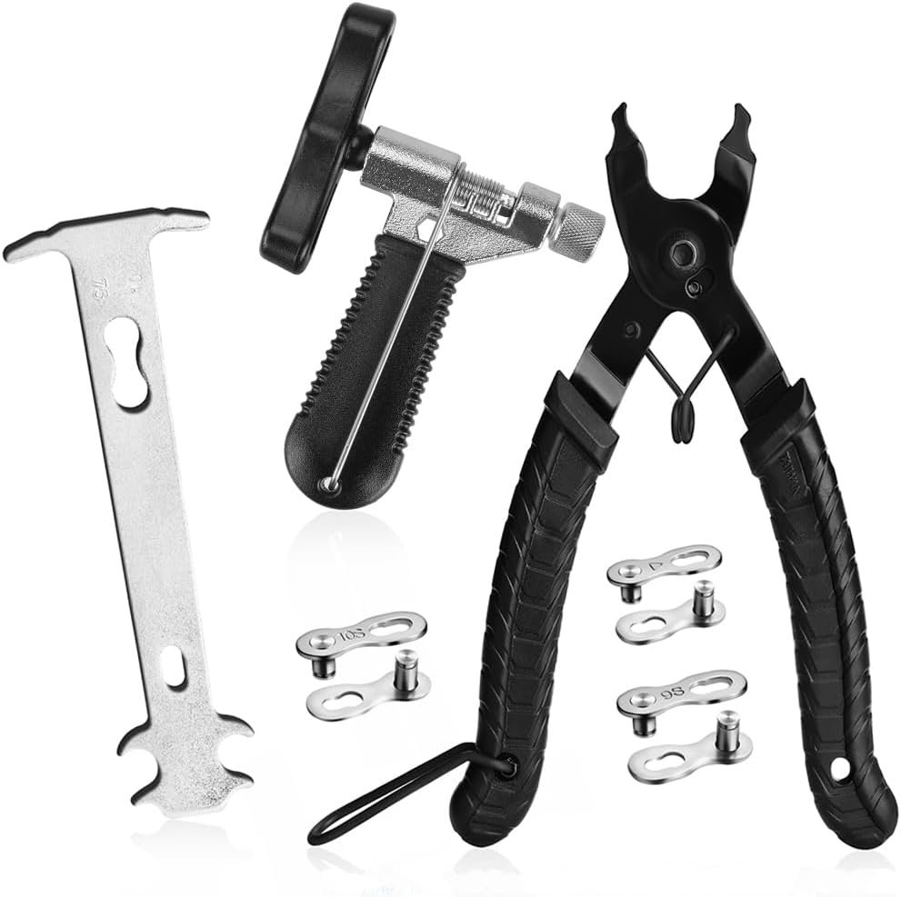 Bike Link Plier + Chain Breaker Splitter Tool + Chain Checker + 3 Pairs Bicycle Missing Links Review