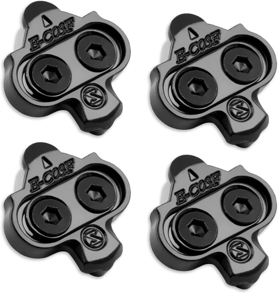 CyclingDeal Bike Cleats Compatible with Shimano MTB SPD Pedals SM-SH51 or SM-SH56 - for Indoor Cycling Spinning  Mountain Bicycle Shoes - Single-Release 12° Float or Multi-Release 4° Float
