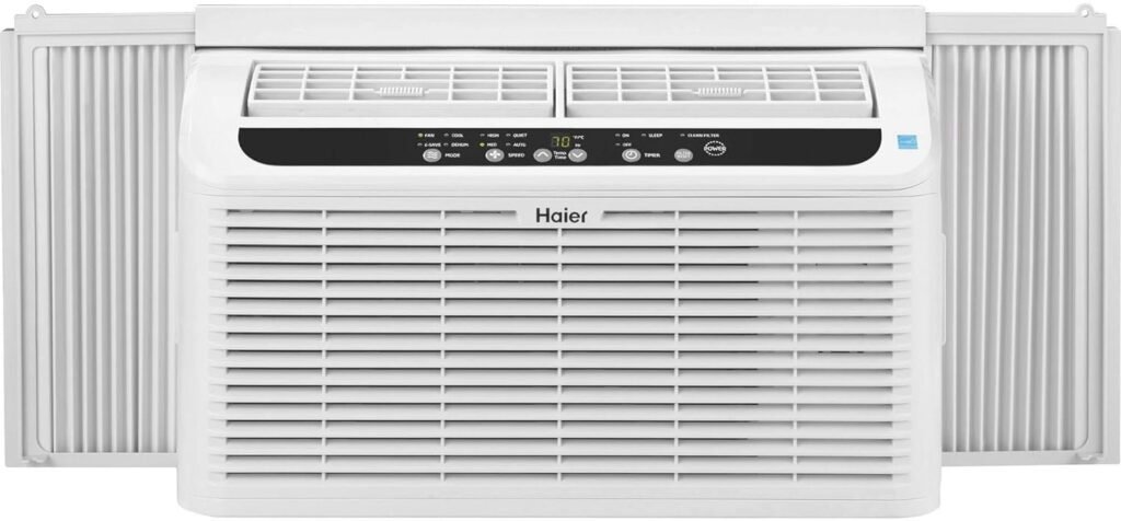 Haier Window Air Conditioner 10000 BTU, Wi-Fi Enabled, Energy-Efficient Cooling for Medium Rooms, 10K BTU Window AC Unit with Easy Install Kit, Control Using Remote or Smartphone App