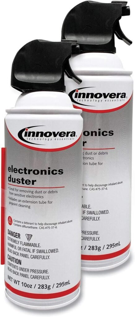 Innovera IVR10012 10 oz. Can Compressed Air Duster Cleaner (2/Pack)