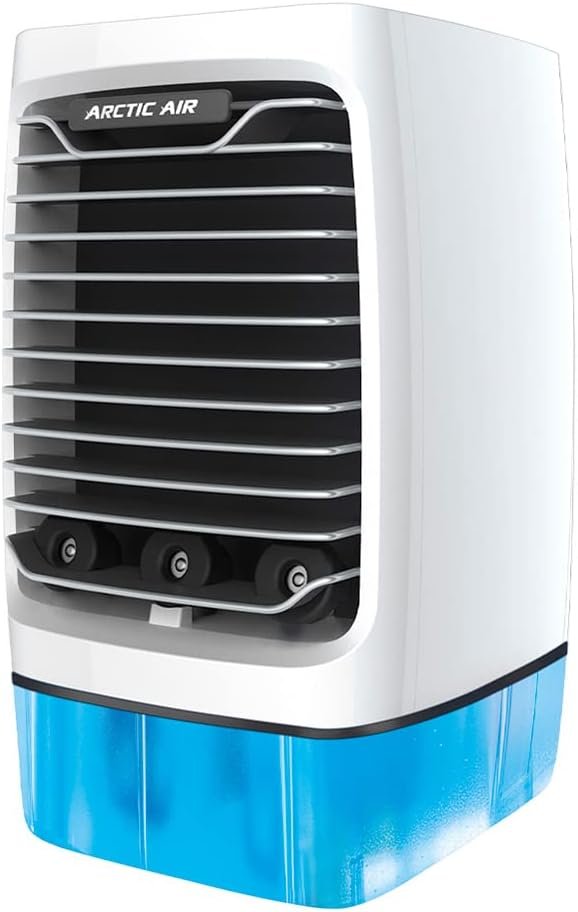Arctic Air Chill Zone Evaporative Cooler with Hydro-Chill Technology, Portable Fan with 4 Adjustable Speeds, 8-Hour Cooling, Fan for Bedroom, Living Room, Basement, Office  More