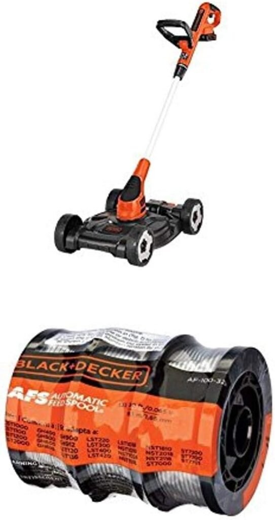 BLACK+DECKER Combination String Trimmer, Lawn Mower, and Edger, Cordless 3-in-1 (MTC220)