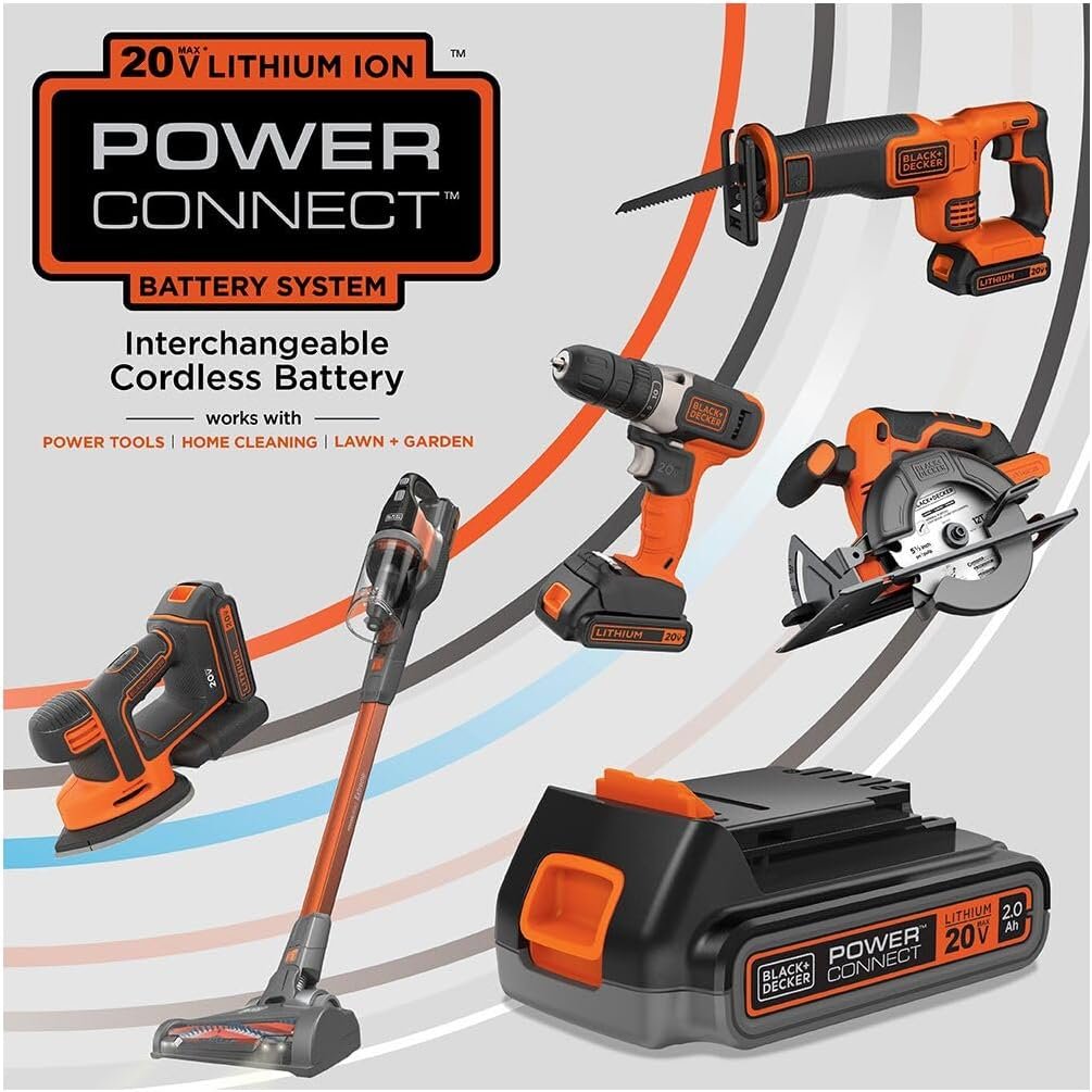 BLACK+DECKER Combination String Trimmer, Lawn Mower, and Edger, Cordless 3-in-1 (MTC220)