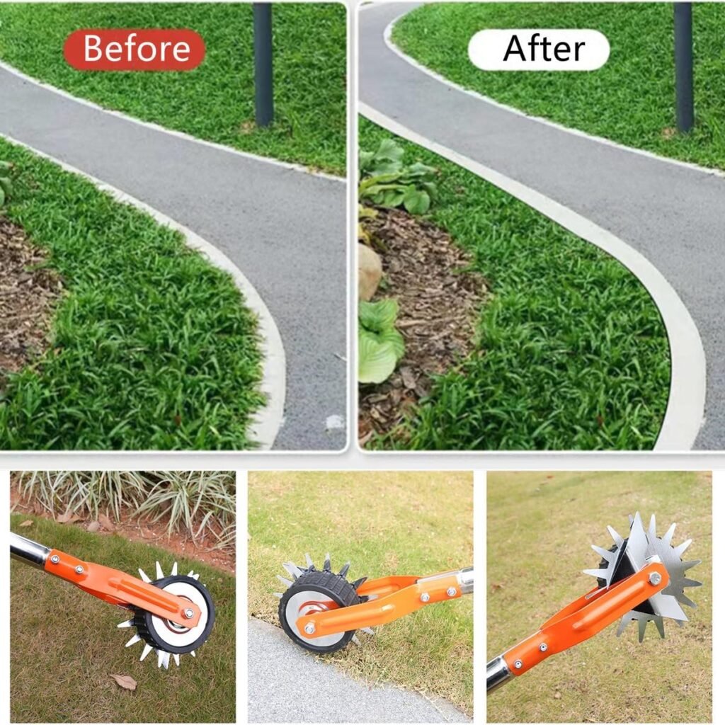 Soysehung Edger-Lawn-Tool - Manual Lawn Edger, 67 Inch Sidewalk Edger for Yard Landscaping